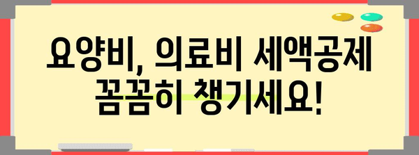 연말정산 요양원 이용자를 위한 환급 꿀팁 | 요양비, 의료비, 세액공제, 환급받는 방법