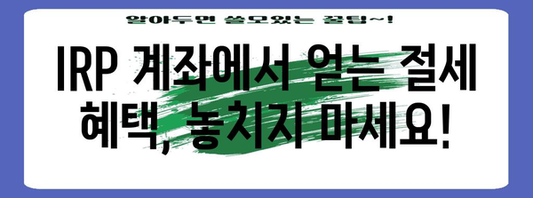 IRP 계좌 가이드 | 개설부터 해지까지의 모든 것