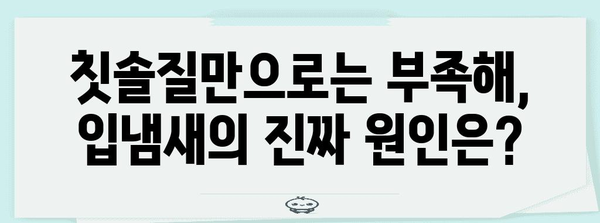 입냄새 원인 밝히기 | 치석과 잔류 음식물이 입김 악취의 주범