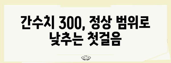 간수치 300 대처법 | 정상범위로 낮추는 비결