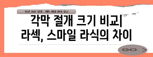 시력교정 수술 선택법 | 라섹과 스마일 라식의 차이점을 파헤쳐보세요