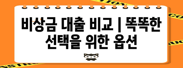 비상금 대출 비교 | 똑똑한 선택을 위한 옵션