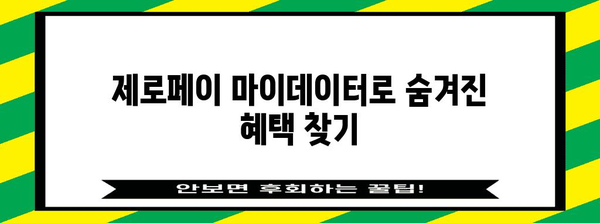 제로페이 마이데이터 활용 꿀팁 | 가정학습 지원금부터 체육 복지까지 놓치지 마세요!