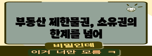 부동산 제한물권 완벽 가이드| 개념, 종류, 효력 | 부동산, 법률, 권리, 소유권, 저당권, 지상권, 지역권, 전세권