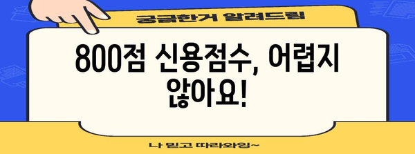 800점 신용점수 꿀팁 | 더 좋은 조건과 혜택 쟁취하는 법