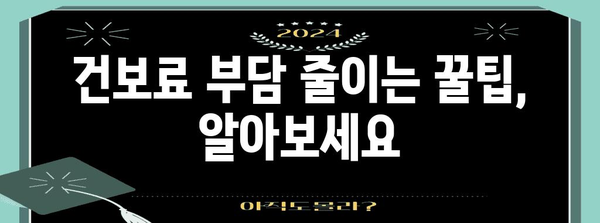 국민건강보험료 2024년 요율 이해하기 | 계획 수립 가이드