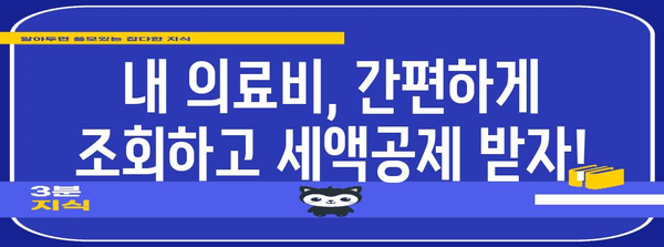 연말정산 의료비 조회| 간편하게 내 돈 돌려받기 | 의료비 세액공제, 조회 방법, 혜택, 주의사항