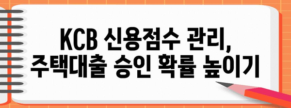 KCB 신용점수로 주택대출 꿀팁