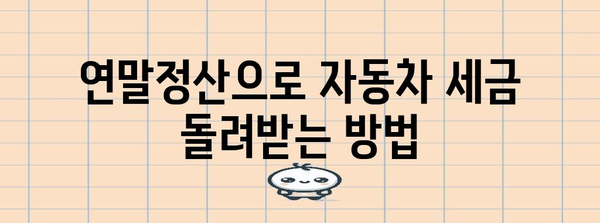 연말정산 차량 구매 꿀팁! 내 차, 얼마나 돌려받을 수 있을까요? | 자동차 세금, 연말정산 환급, 절세 팁