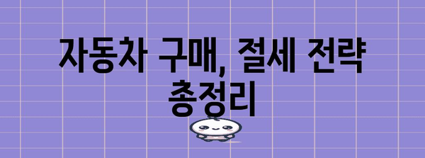 자동차 구매 연말정산 꿀팁| 내 차값 돌려받는 핵심 정리 | 자동차, 세금, 연말정산, 절세