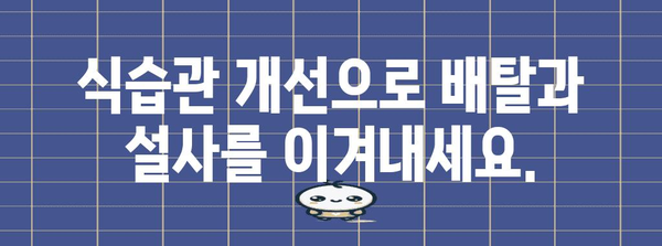 배탈과 설사 예방법 | 식단, 운동, 생활습관 조절 가이드