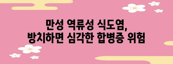 오른쪽 가슴통증, 만성역류성식도염의 위험 의징