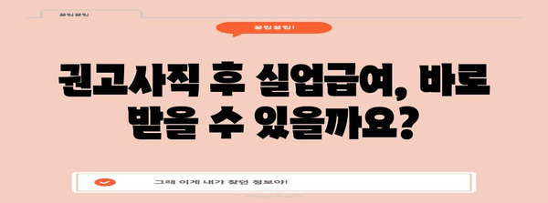 권고사직 후 실업급여 바로 받기 | 신청 절차와 주의 사항