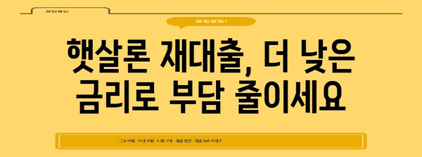 햇살론 재대출 및 추가대출 정부 지원 안내