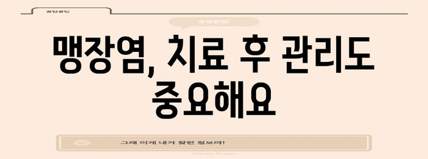 맹장염 안전 대책 | 증상, 치료, 예방법 가이드