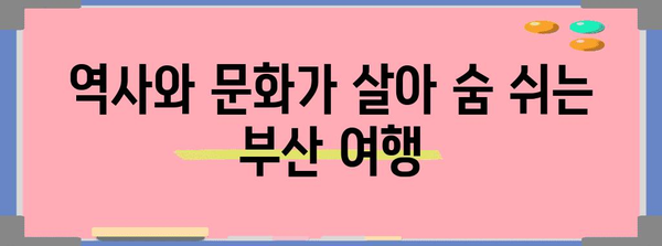 부산 여행하기 위한 필수 코스 7곳 | 놓치면 후회하는 명소 모음