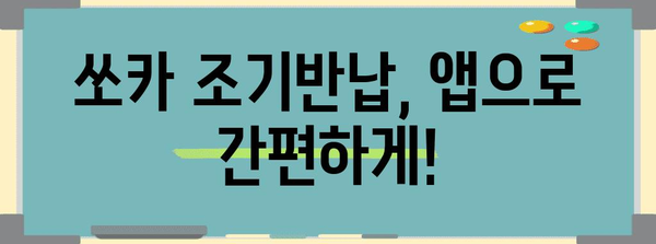 쏘카 조기반납 가이드! 쉽고 빠르게 반납하세요