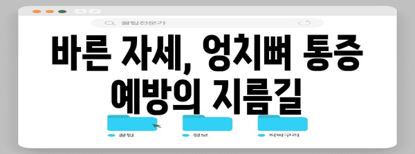 자세 교정이 엉치뼈 통증에 미치는 영향 | 해결책 가이드