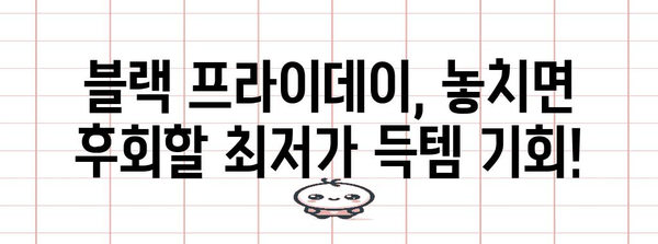 블랙 프라이데이 최대 할인 혜택 받는 꿀팁 | 블랙프라이데이, 할인 정보, 쇼핑 팁, 추천 상품