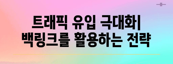 Google SEO에서 백링크와 트래픽 최적화 가이드