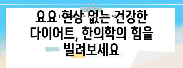 맞춤형 다이어트 | 감일동 한의원에서 건강적인 몸 만들기