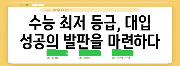 수능 최저 등급 맞추기| 과목별 전략 & 효과적인 학습법 | 수능, 최저 등급, 학습 전략, 대입 전략