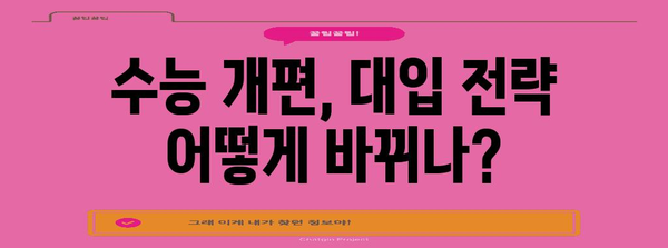 수능 개편, 이제는 어떻게? | 2024학년도 수능 개편, 변화된 시험 방식 완벽 분석