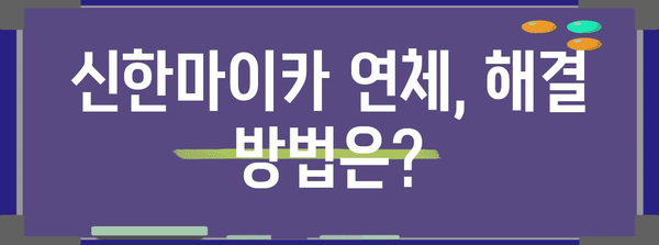 신한마이카 연체 수수료 | 꼼꼼히 아는 가이드
