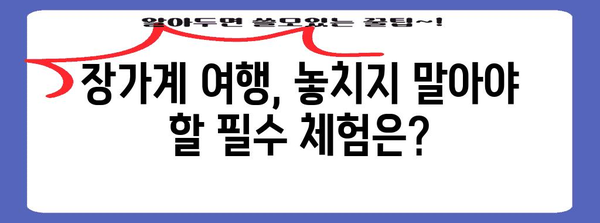 장가계 삼림 공원 완벽 가이드 | 여행 코스, 팁, 필수 정보