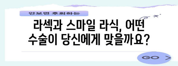 라섹 vs. 스마일 라식 | 맞춤형 시력교정 옵션 비교