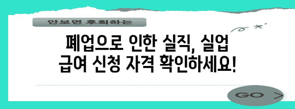 폐업 후 실직자의 희망, 실업 급여 신청의 가능성