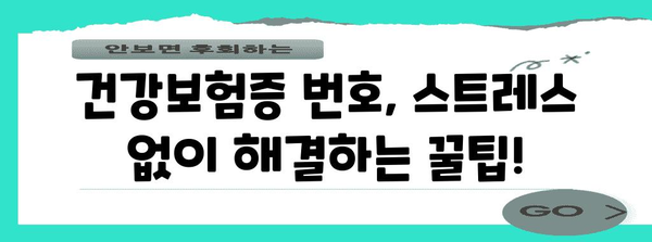 건강보험증 번호 확인·재발급 | 스트레스 없이 해결하는 방법