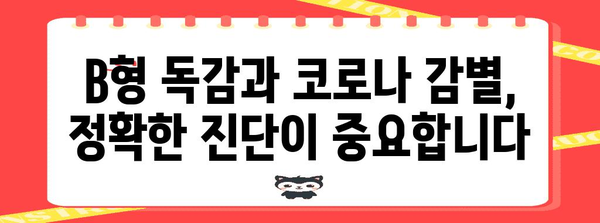 B형 독감 vs 코로나 | 증상 비교와 구분법