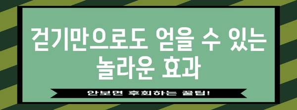 걷기로 건강 향상 | 간편하고 효과적인 신체 활동 방법
