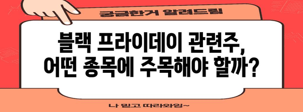 블랙 프라이데이 관련주| 투자 기회를 잡아라! | 블랙프라이데이, 주식, 투자 전략, 할인, 매출 증가
