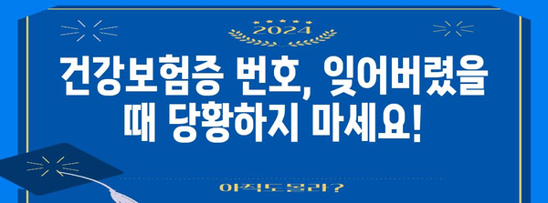 건강보험증 번호 확인·재발급 | 스트레스 없이 해결하는 방법
