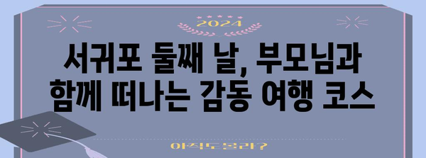 서귀포 효도여행 둘째 날, 추억 만들기 위한 가볼 만한 곳과 맛있는 식사