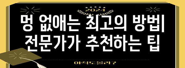 멍 없애기의 완벽 가이드 | 10가지 증명된 방법