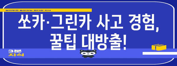 쏘카 그린카 사고 후기와 보상 상세 가이드