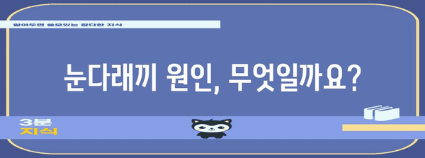 눈다래끼 초기 대처법 | 원인, 증상, 해결 방법