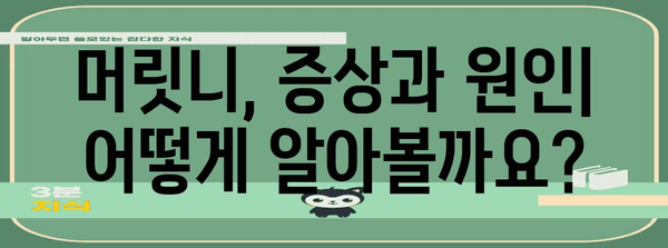 머릿니 완전 가이드 | 증상, 예방법, 치료법