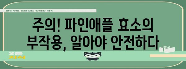 파인애플 효소의 이점과 부작용 | 다이어트 효과 분석