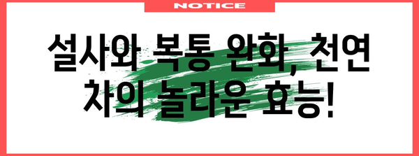장염 완화 차 5가지 | 설사와 복통에 효과적인 천연 치료법