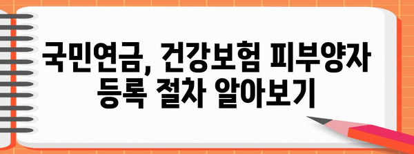 피부양자 등록 직접 신청 방법 | 국민연금, 건강보험 가입 안내