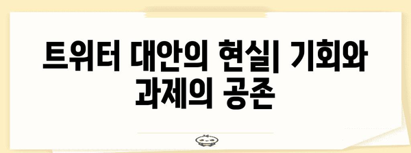 트위터 대안 | 가능성과 한계 탐구