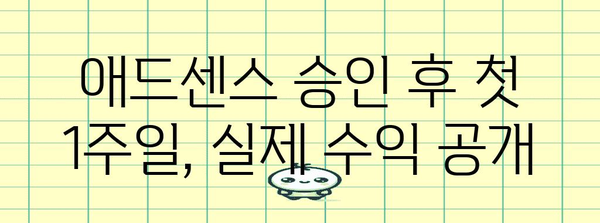 워드프레스 수익화 1주일 애드센스 수익 공개