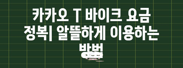카카오 T 바이크 이용 완전 가이드