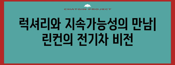 전기차 혁명의 선구자 | 린컨의 기술과 미래적 비전