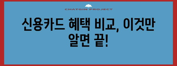 신용카드 맞춤 추천 | 혜택 비교와 신용카드 발급 가이드