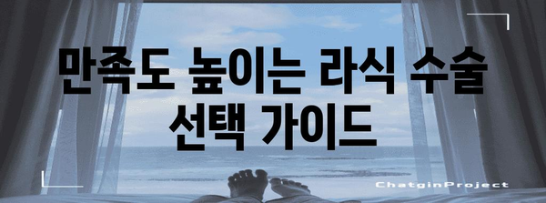 라식 수술 비용 절약과 만족도 향상 팁